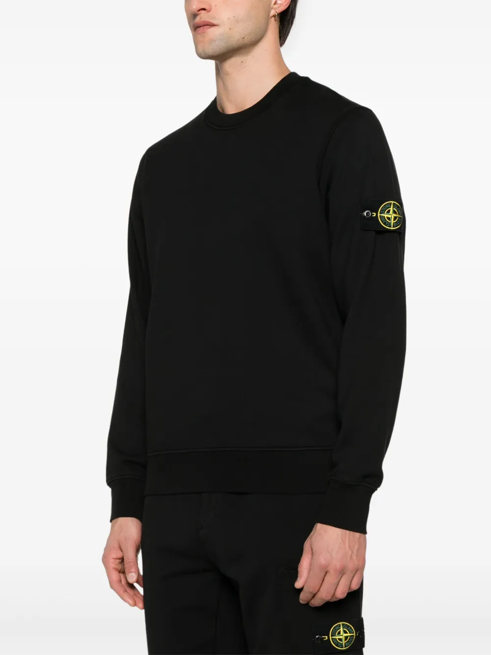 Stone Island Compass Logo Sweatshirt Black